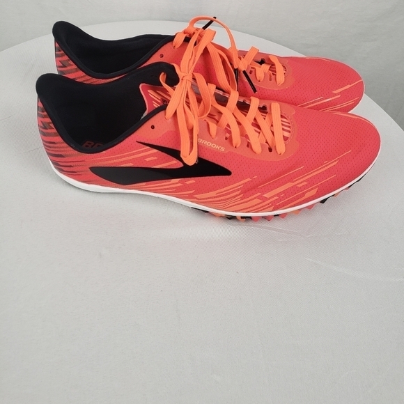 NWOB Brooks Mack 18 Pink and Orange Cleats Metal Spikes not included Sz 11 - Picture 5 of 8